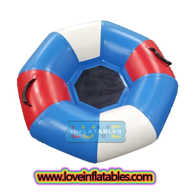 Custom Heavy 54 Inch Inflatable Lazy River Run Float Tube With Handle Backrest River Float Adult Swim Ring with Handles