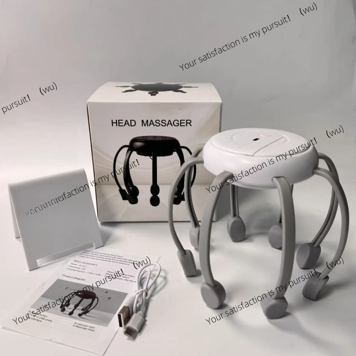 Intelligent Octopus Head Massager Head Therapy Vibration Scalp Meridian Relaxation and dredging