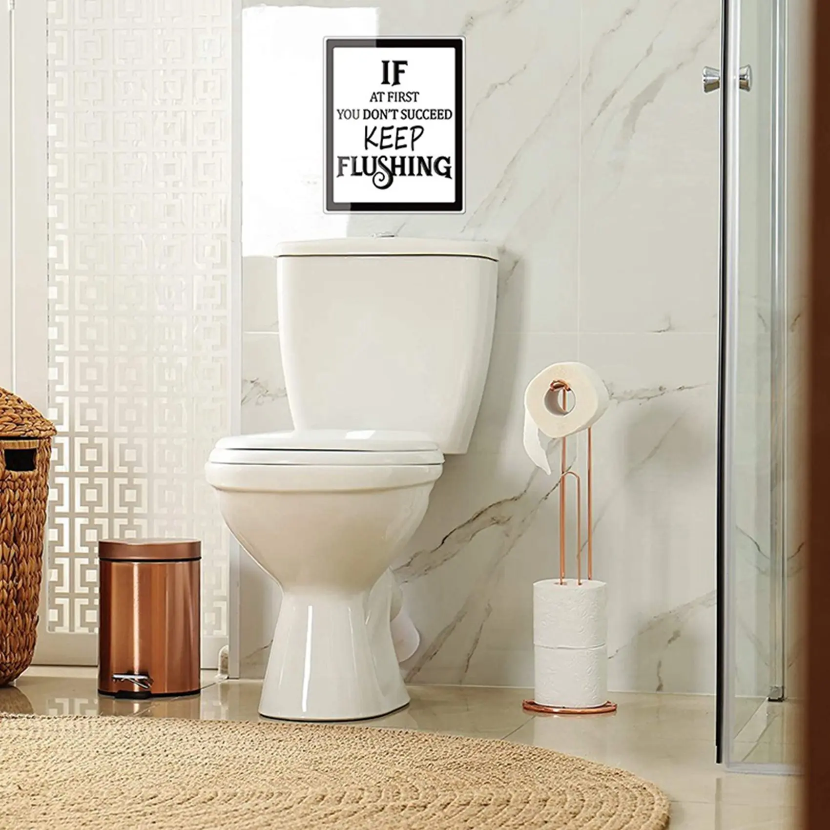 ABZT 9 Pieces Bathroom Wall Art Wall Decor, Funny Vintage Bathroom Sign Bathroom Posters for Wall Restroom Bathroom Decor