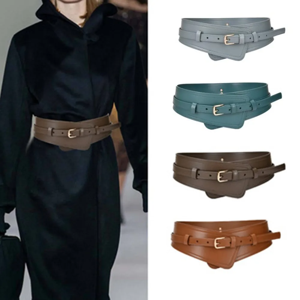 

2023 High Quali 8-color Ladies Waist Seal Belt Decorated With Stylish Bellows Pin Buckle True Cowhide Bandwidth Waist Seal Belt