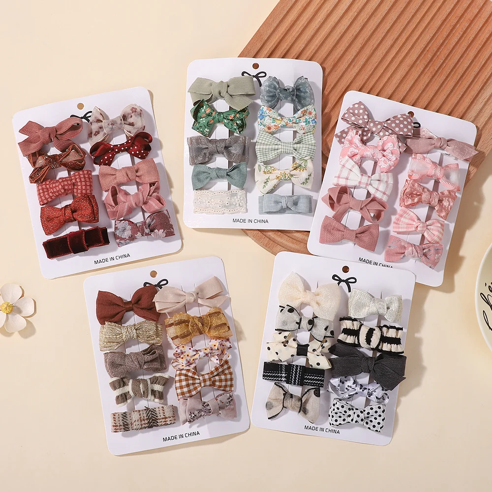 10-teiliges Haarschmuck-Geschenkset für Kinder, süße Schleife, Haarspangen, Mädchen-Haarspangen, Ins-Stil, Gänseblümchen-Haarnadeln für Kinder