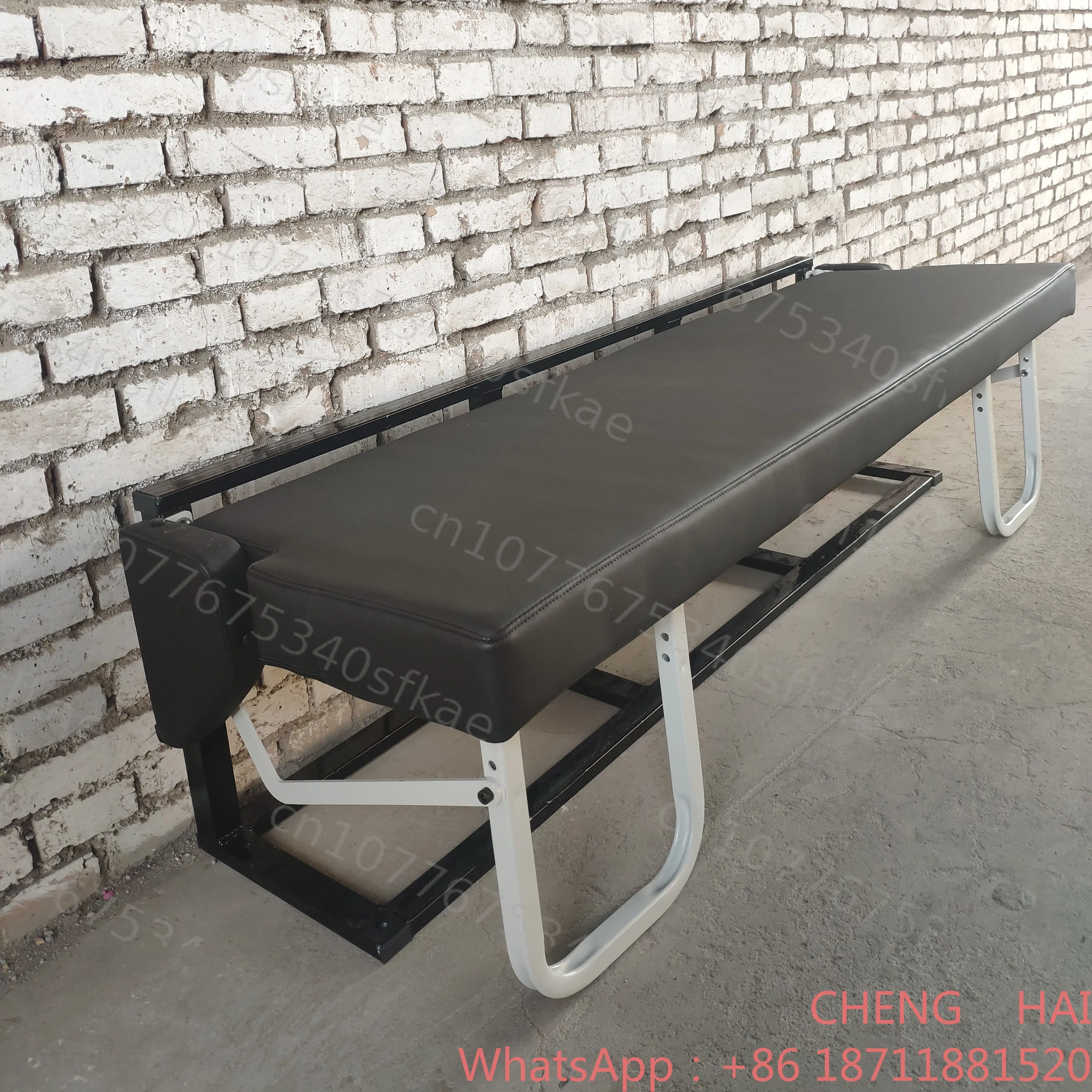 Customized AutoLiuMa Wall-Mounted Foldable Van Bench Seat Flip-Up Design Commander Vehicles Ambulance Trailers Durable Leather P