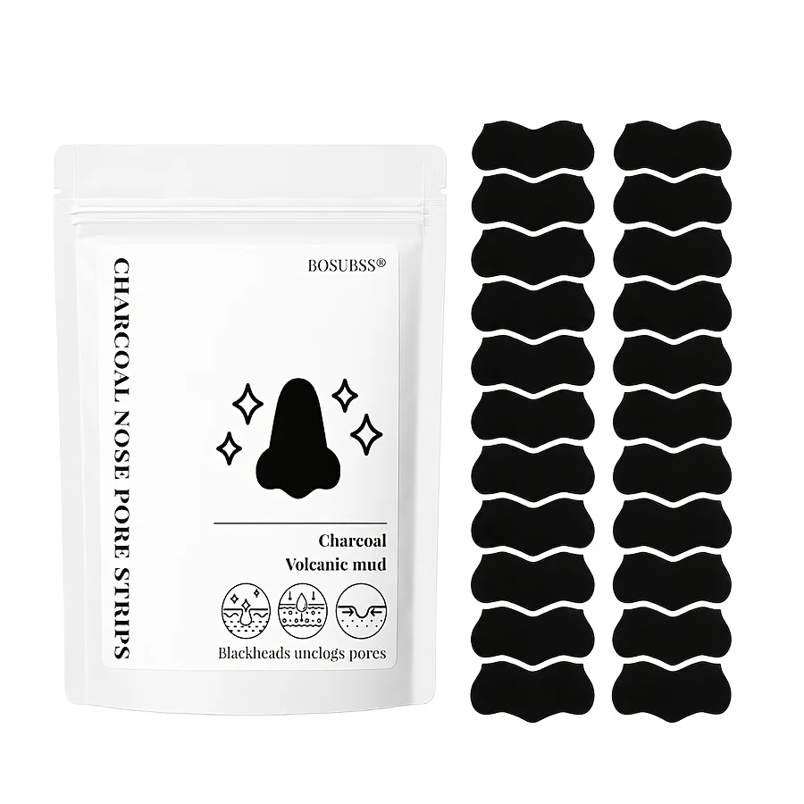 Tea Tree Charcoal Nose Strips for Men & Women Deep Pore Cleansing Oil Control Easy Home Facial Skincare