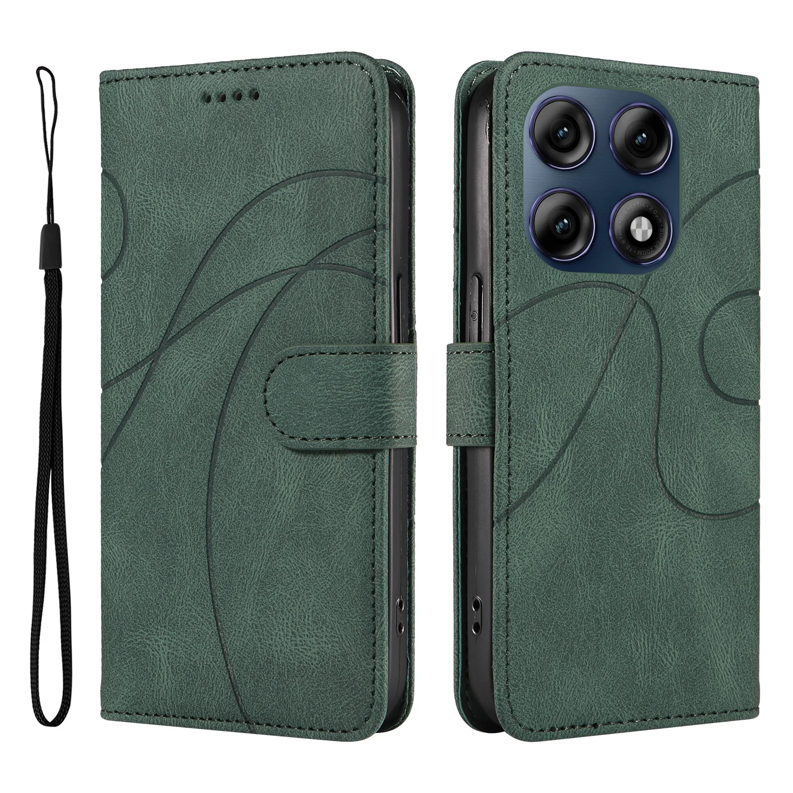 Leather Wallet Flip Case for Motorola Moto Edge 60 70 X70 Air G86 G56 G06 G67 Pro Fusion Power | Kickstand Book Phone Cover
