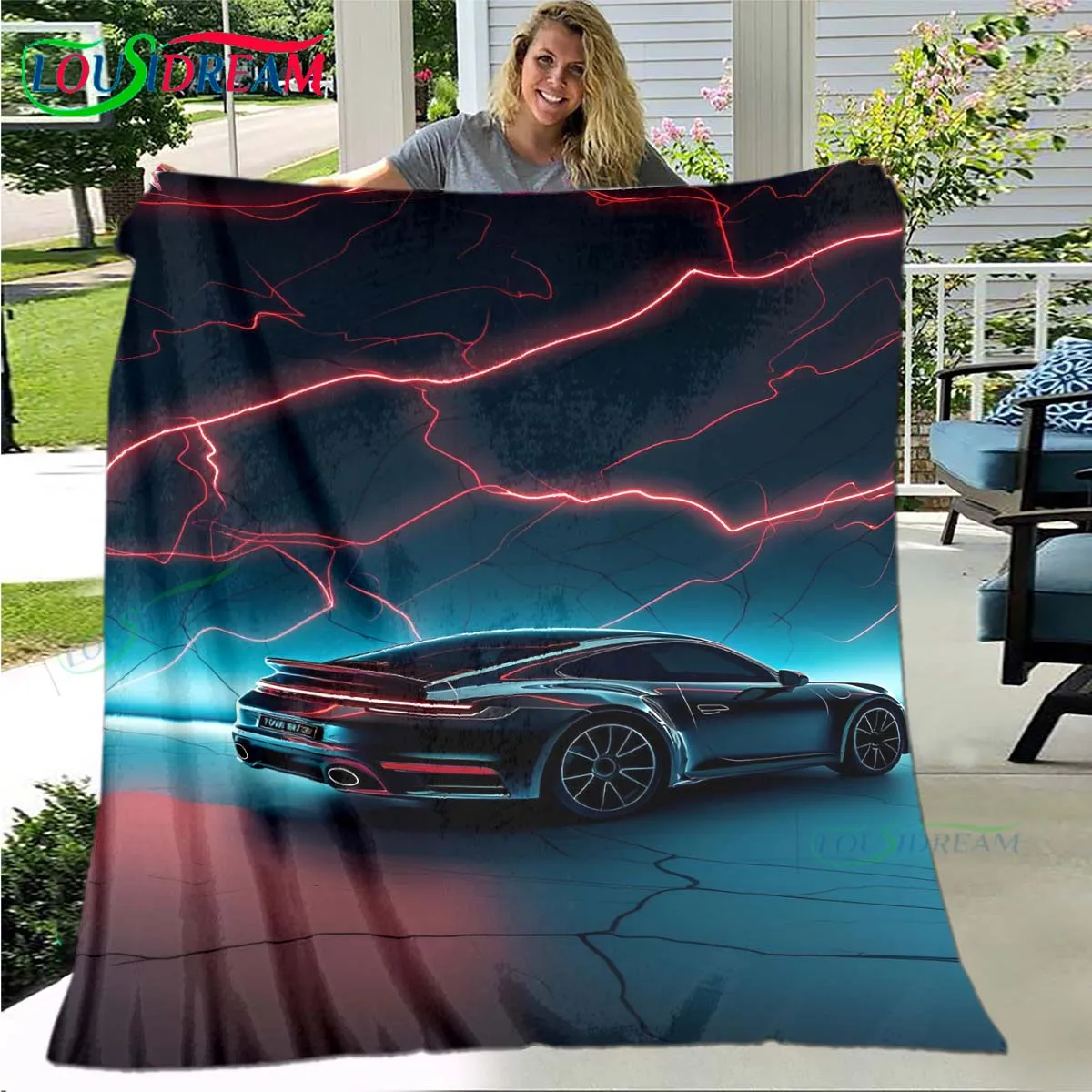 

Cartoon N-Need for Speed Print Blanket,Flannel Throw Blanket for Bed Sofa Picnic Office Hiking Leisure Nap N-NFS Birthday Gift