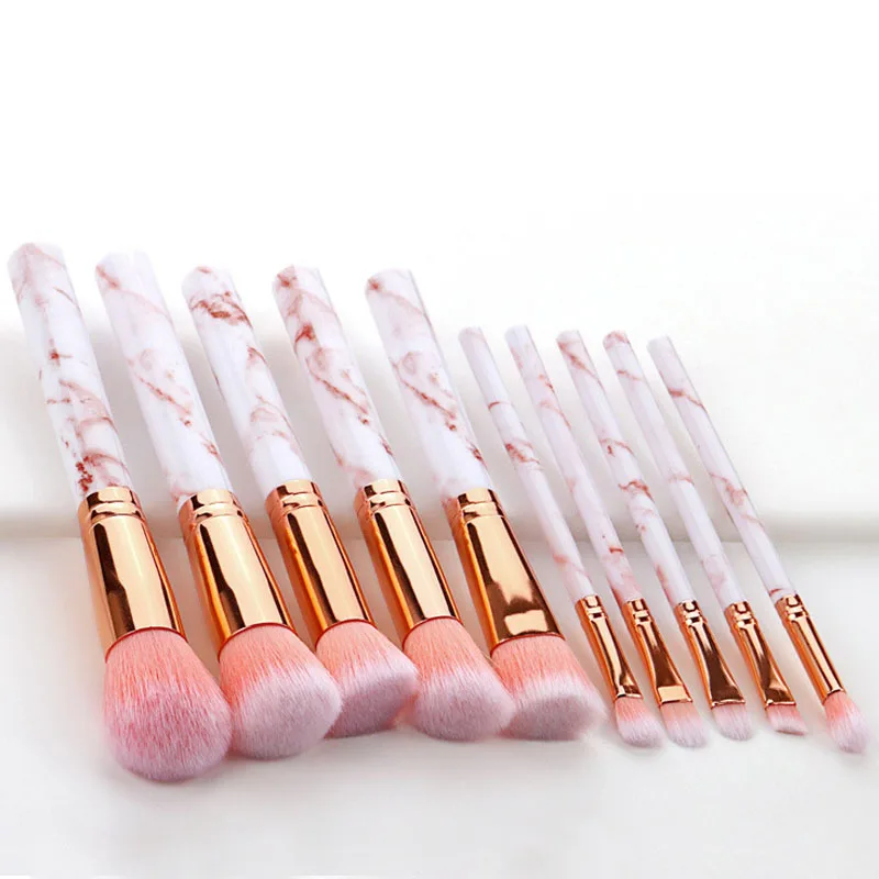 10pcs Set Makeup Brushes Tool Set Cosmetic Powder Eye Shadow Foundation Blush Blending Beauty Beauty Kit For Party Brushes