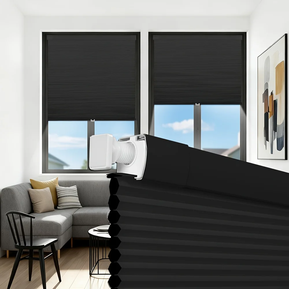 Cordless Blackout Cellular Shades No Drill Honeycomb Blinds for Thermal Insulation And Noise Reduction Indoor Window Treatment