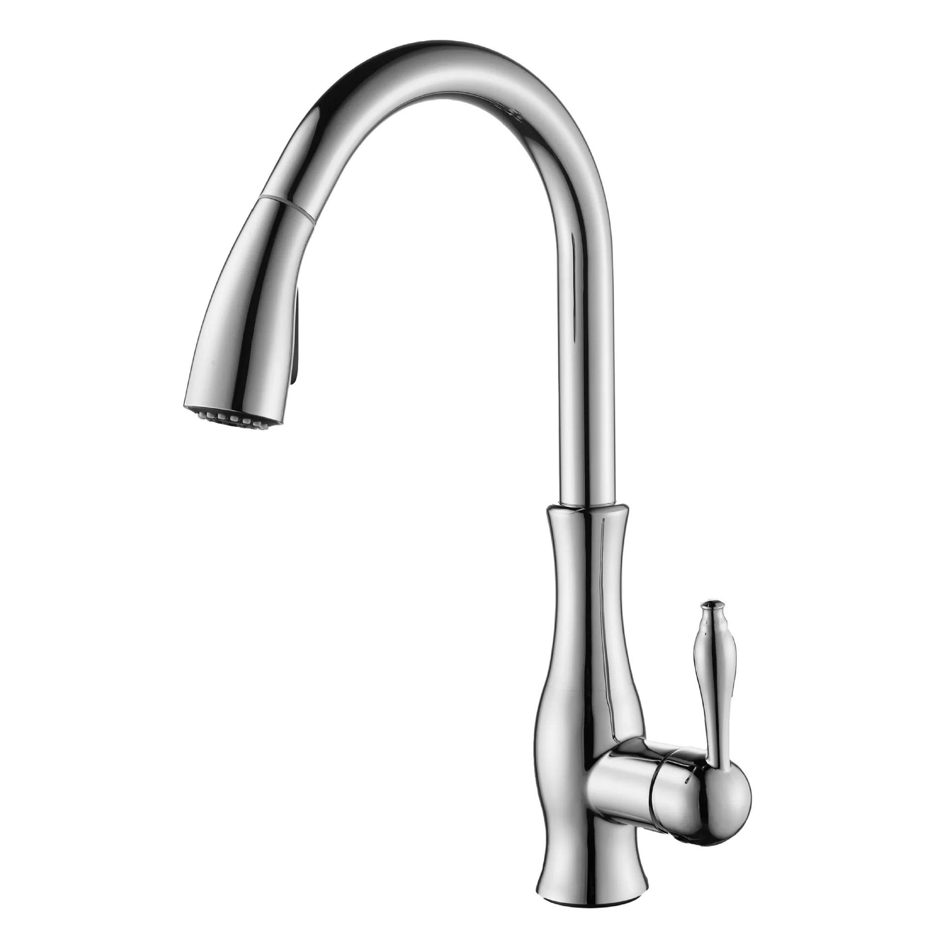 

French retro pumping faucet all-copper European classical kitchen sink washing basin creative hot and cold water head