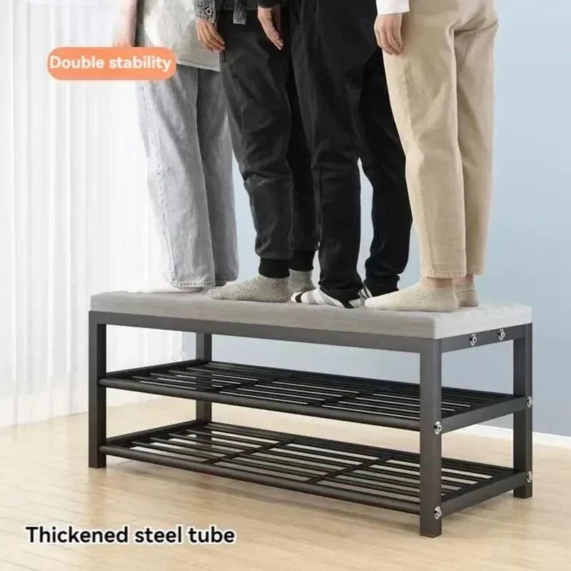 Shoe Changing Stool, Household Storage Sofa Stool, Rectangular Rest Shoe Store, Clothing Store, Storage Stool, Multi-layer Shoe