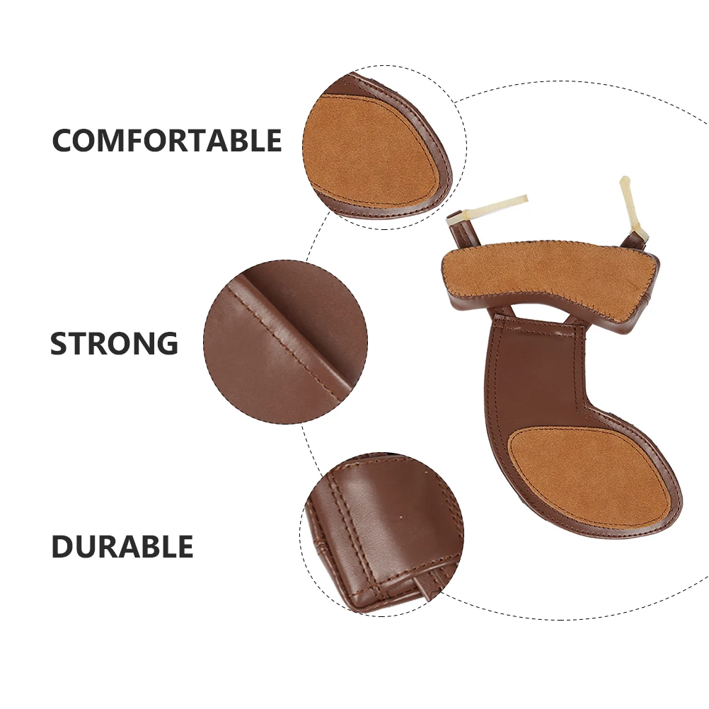 

1PC Coffee Color Violin Shoulder Pad Set Sheepskin Cushion Dense Padding Adjustable Rest For 3 4 4 Violin Parts