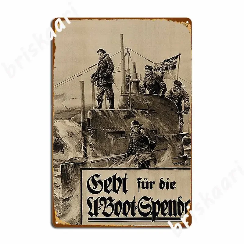 Wwi Bond Drive Give For Our U Boats Metal Sign Club Poster Cinema Garage Character Tin Sign Poster