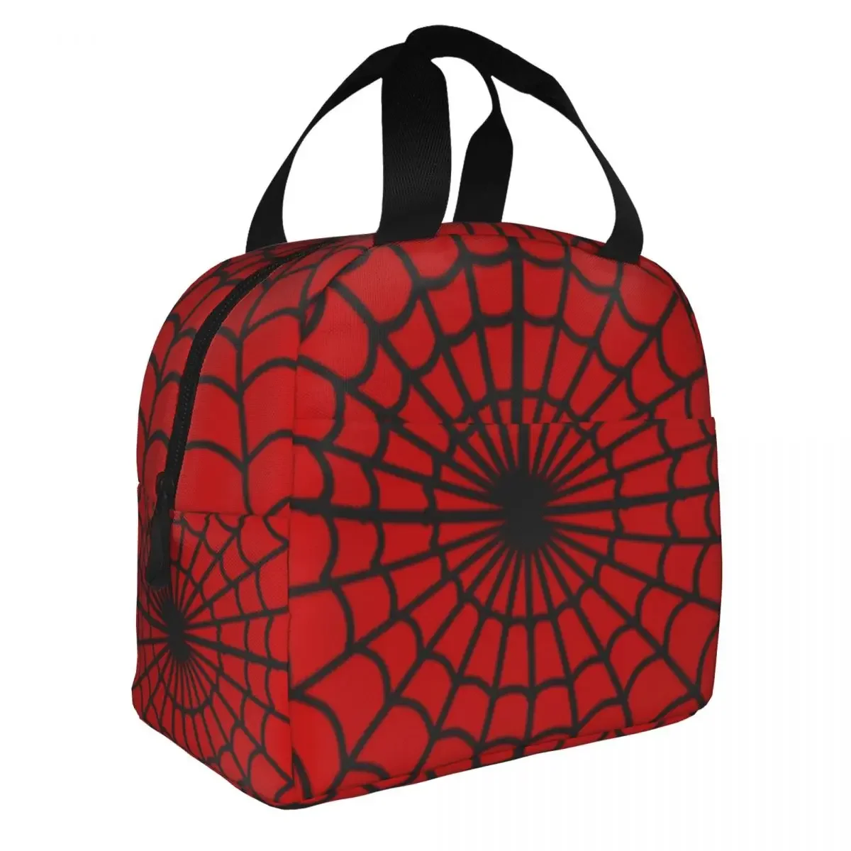 Custom Web Head Spider Web Lunch Bag Men Women Cooler Thermal Insulated Lunch Boxes for Children School lunchbag