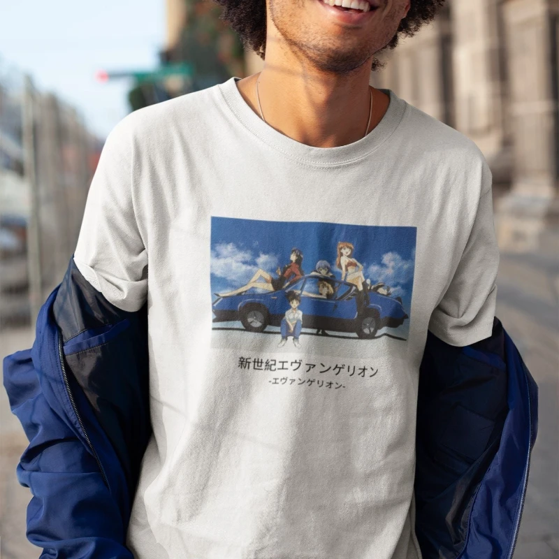 Neon Genesis Evangelion Anime Evangelion Printed T-shirt Men's and Women's T-shirt Men's Top Sports T-shirt 2026 Summer New Tee