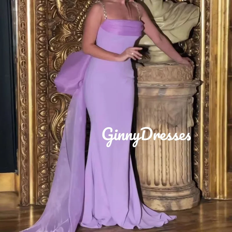 ชุดเดรสงานแต่งงานแบบสั่งตัด ทรงคอลัมน์ สายเดี่ยว ยาวกรอมพื้น ดีไซน์หรูหราสำหรับผู้หญิง แบบรูดซิป ไม่มีแขน ชุดเดรสออกงานอย่างเป็นทางการ