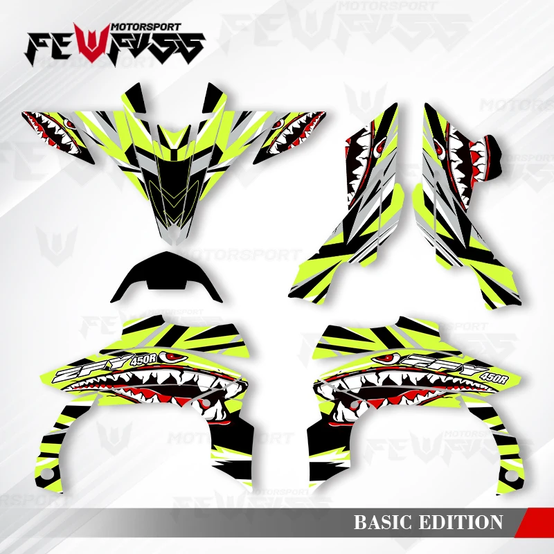 

Fewfuss графические наклейки наклейки для мотоцикла на заказ для 2009 2010 2011 2012 2013 YFZ450R ATV 001