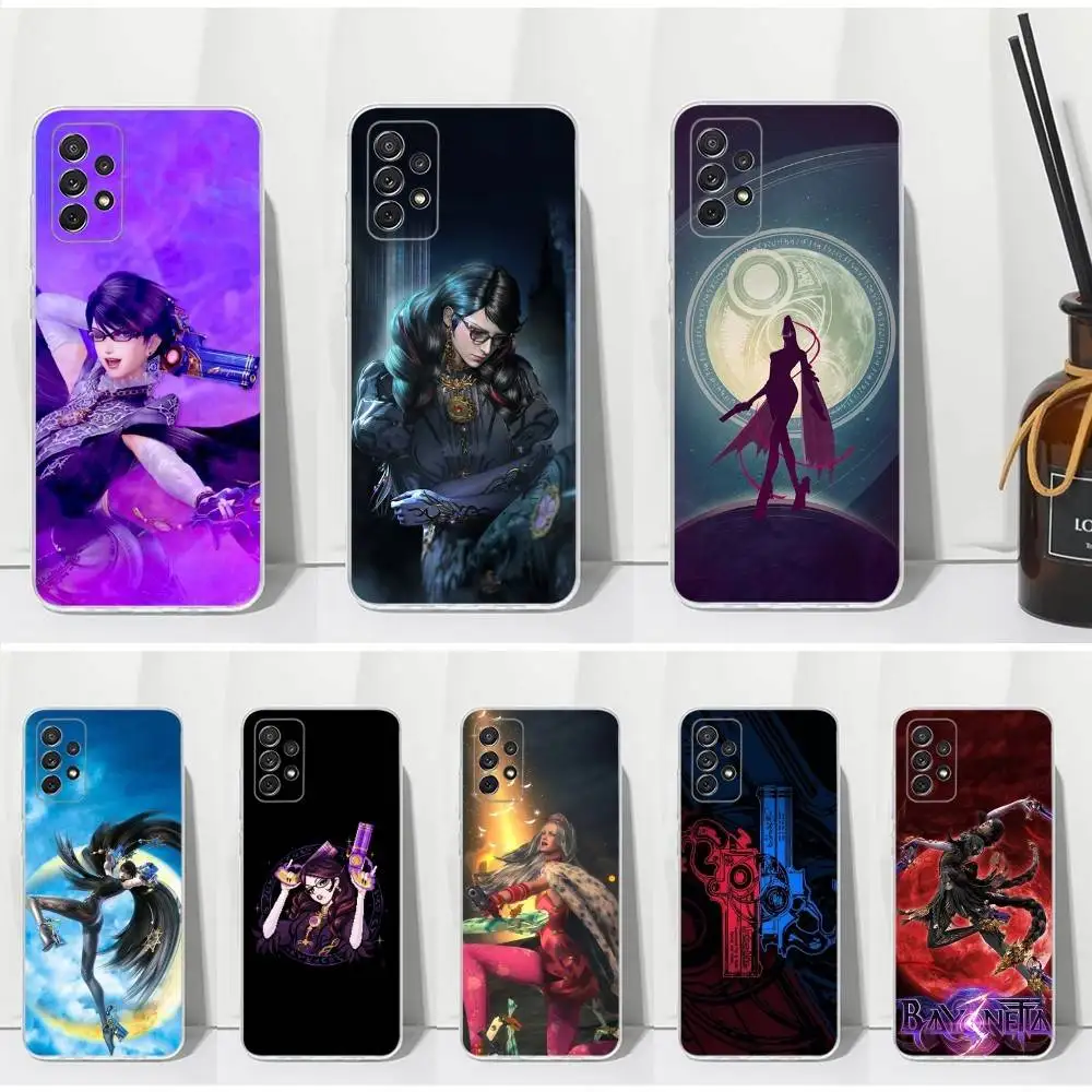 

Game B-Bayonetta-es Hot Phone Case For Samsung S30,S23,S21,S22,S20,Ultra,FE,Lite, S10,S9,S8,PIus,Transparent, Silicone Case