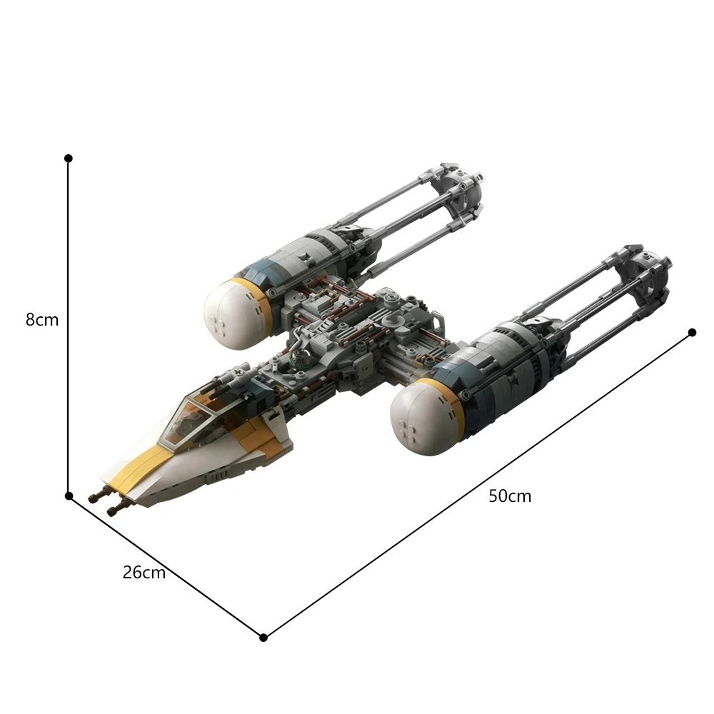 BuildMOC U-wing Starsfighter Support Craft Troop Transport Building Blocks Set UT-60D Space Stars Spaceship Toy for Adults Gifts