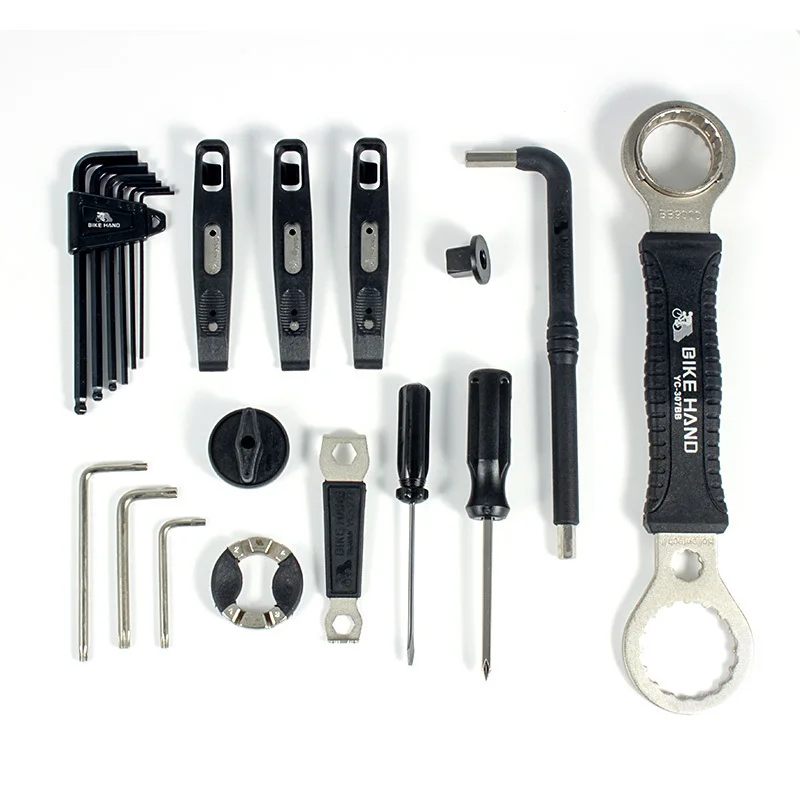 BIKE HAND Bicycle Repair Tool 18 in 1 mountain bike Professional Tool Kit Repair Spoke Wrench Freewheel Pedal Wrench