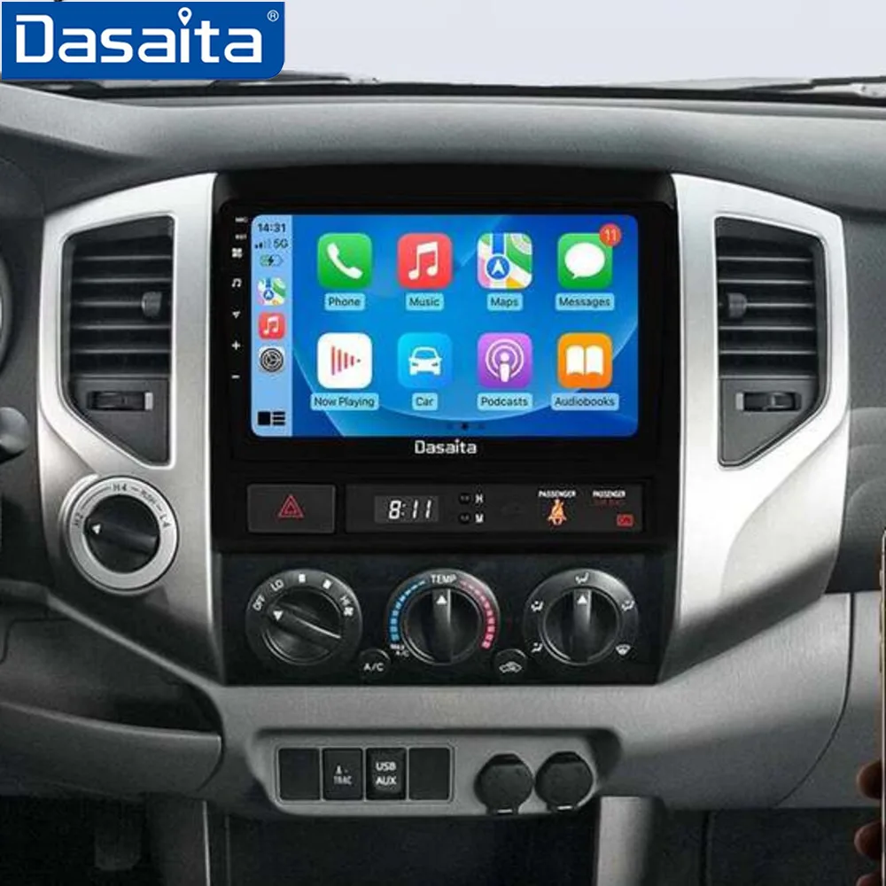 

Dasaita G12 для Toyota Tacoma 2005-2014 LHD Qualcomm 665 9-дюймовый QLED-экран Carplay Android Авто Радио Мультимедиа Автомобильная стереосистема