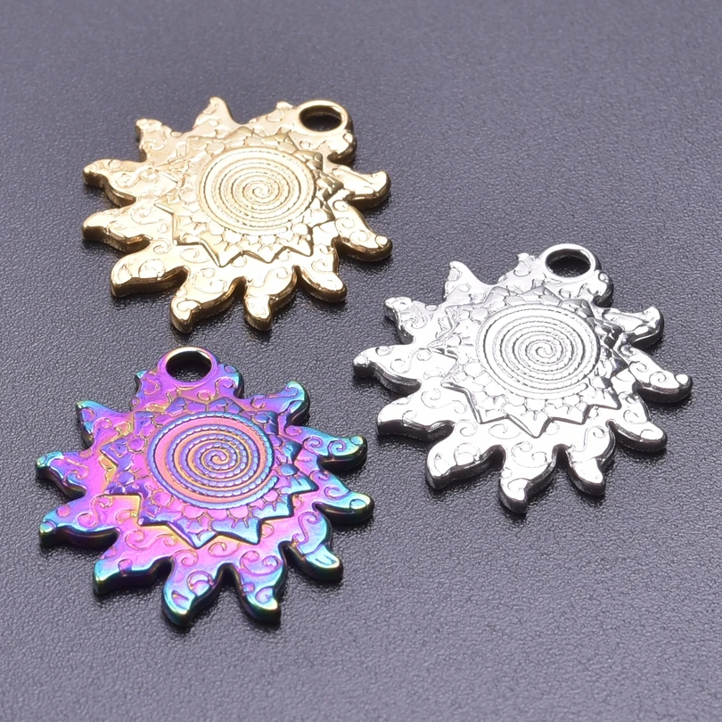 5pcs/Lot Stainless Steel Gold Color Marine Animals Shell Starfish Charms Turtle Shark Butterfly Charm Pendant For Jewelry Making image 5
