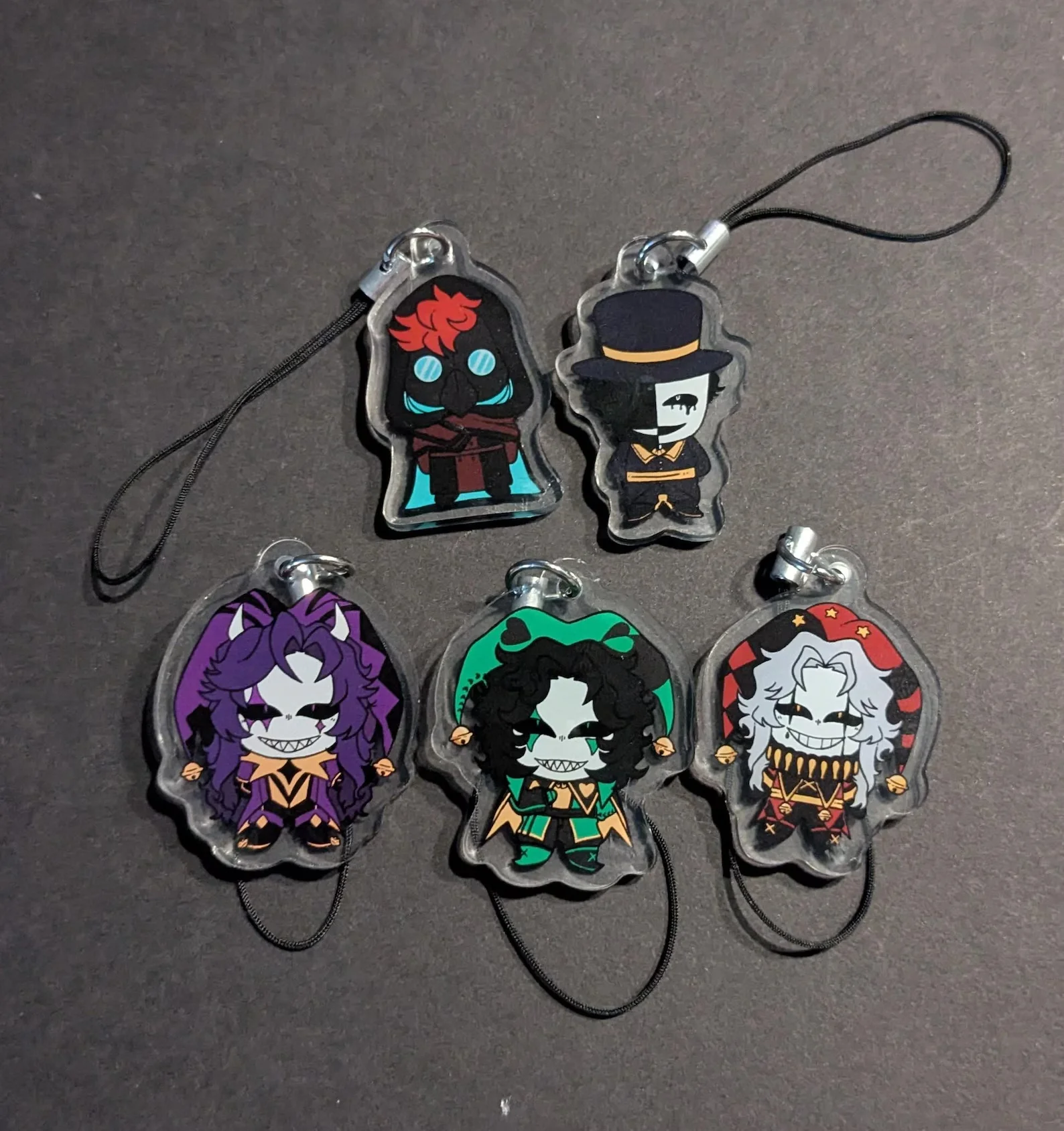 Freak Circus Phone charm Accessories Bag Game Keyrings Jewelry Manga Fans Gifts  Horror Clown Fanart Acrylic Phone Charm