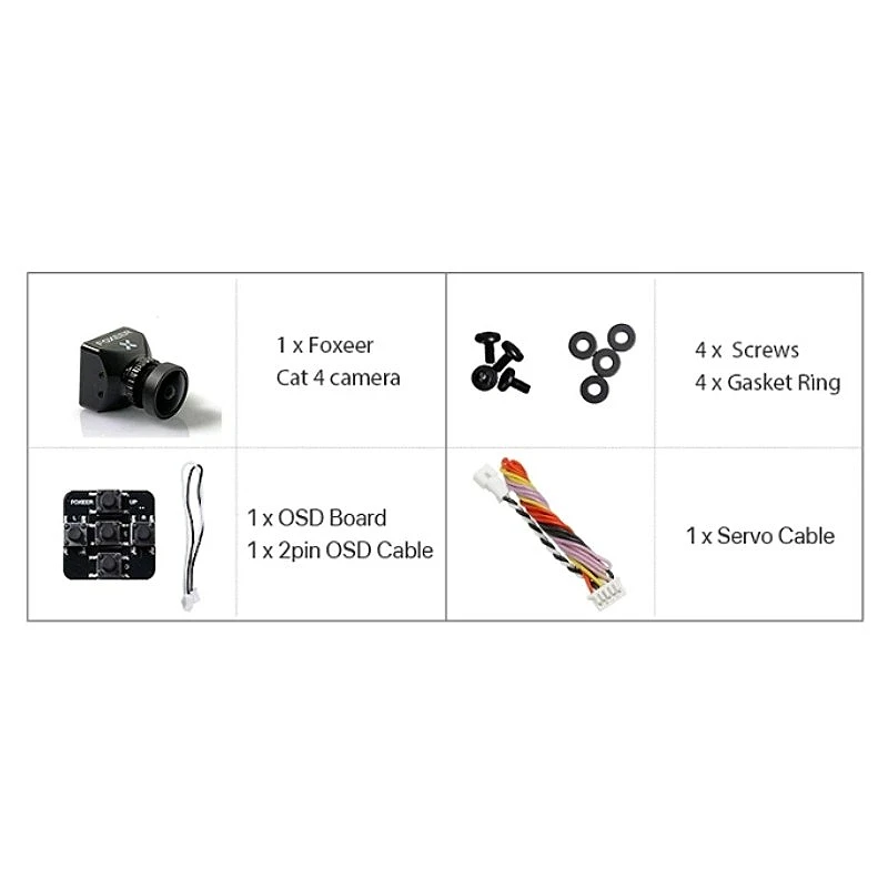 Foxeer cat4 mini cat/micro cat 4 1200tvl starlight 0.00001lux câmera fpv baixa latência baixo ruído câmera fpv para drone de corrida fpv