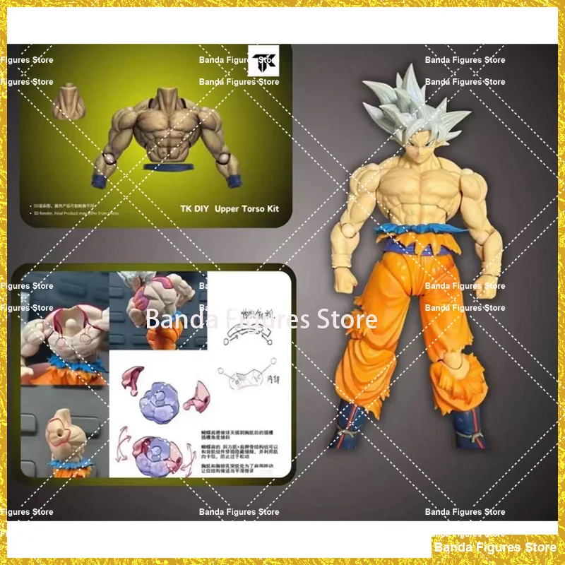 

Оригинальные детали для модификации мышц TKDIY TK CUSTOM 04, Son Goku Ultra Instinct, верхний комплект торса, Dragon Ball SHF, аниме-игрушки