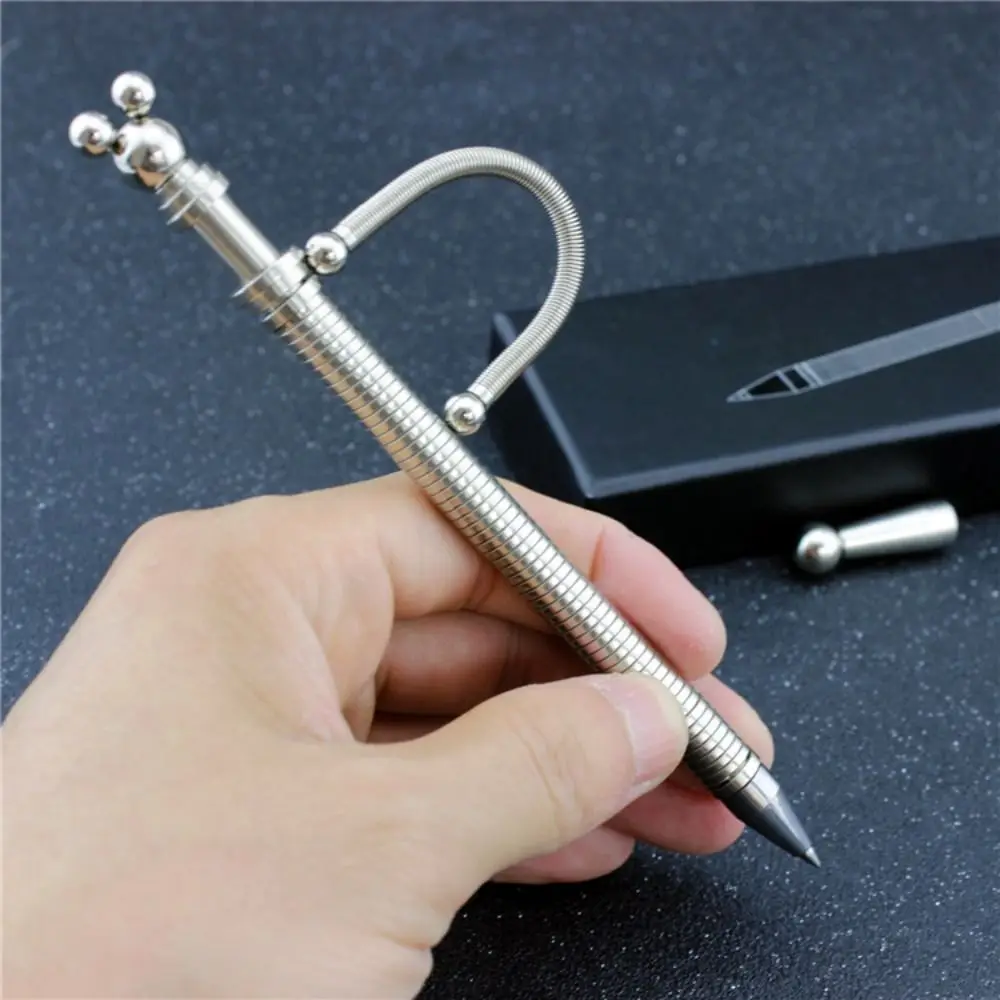 Metal Decompression  Magnetic Pen Writing Tools Gel Pen Fidget Pen Think Ink Pen Decompression Spring Pen Spinner