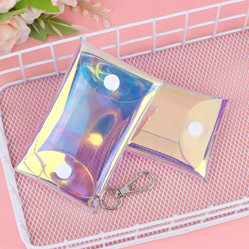 Bubble Mart Blind Box Storage Display Box Hand-made PVC Coin Purse Transparent Key Bag Toy Dolls Hanging Small Bag