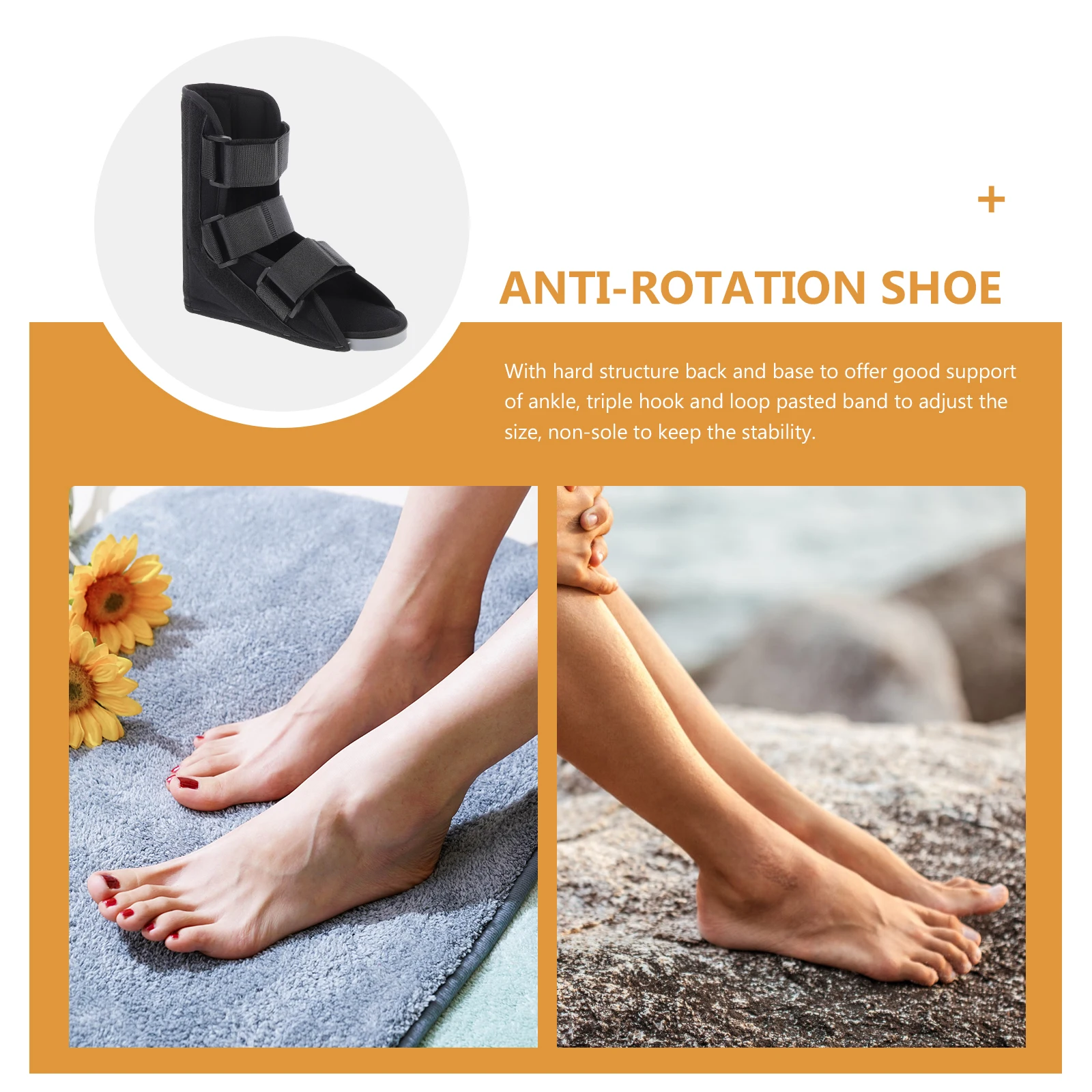 

Adjustable Ankle Fixation Shoe Breathable Walking Boot Foot Stabilizer Support For Sprain Rehabilitation Composite Cloth Foot