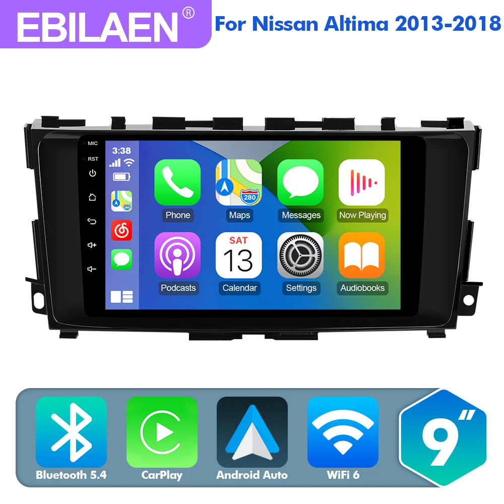 EBILAEN Android 13.0 Car Radio Multimedia Player For Nissan Teana Altima 2013-2018 Navigation GPS