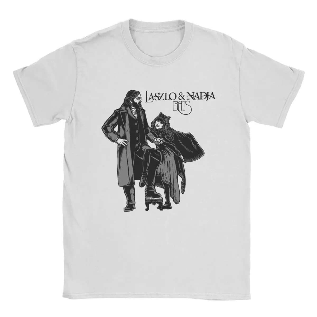 Laszlo & Nadja Album T-Shirts Men What We Do In The Shadows Novelty Cotton Tees Short Sleeve T Shirts Birthday Present Tops