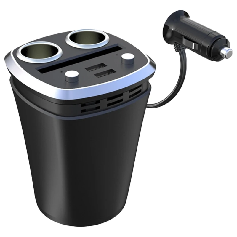 Bộ chuyển đổi sạc 4 trong 1 Bộ chia 120W Bộ chuyển đổi sạc xe hơi 2 ổ cắm