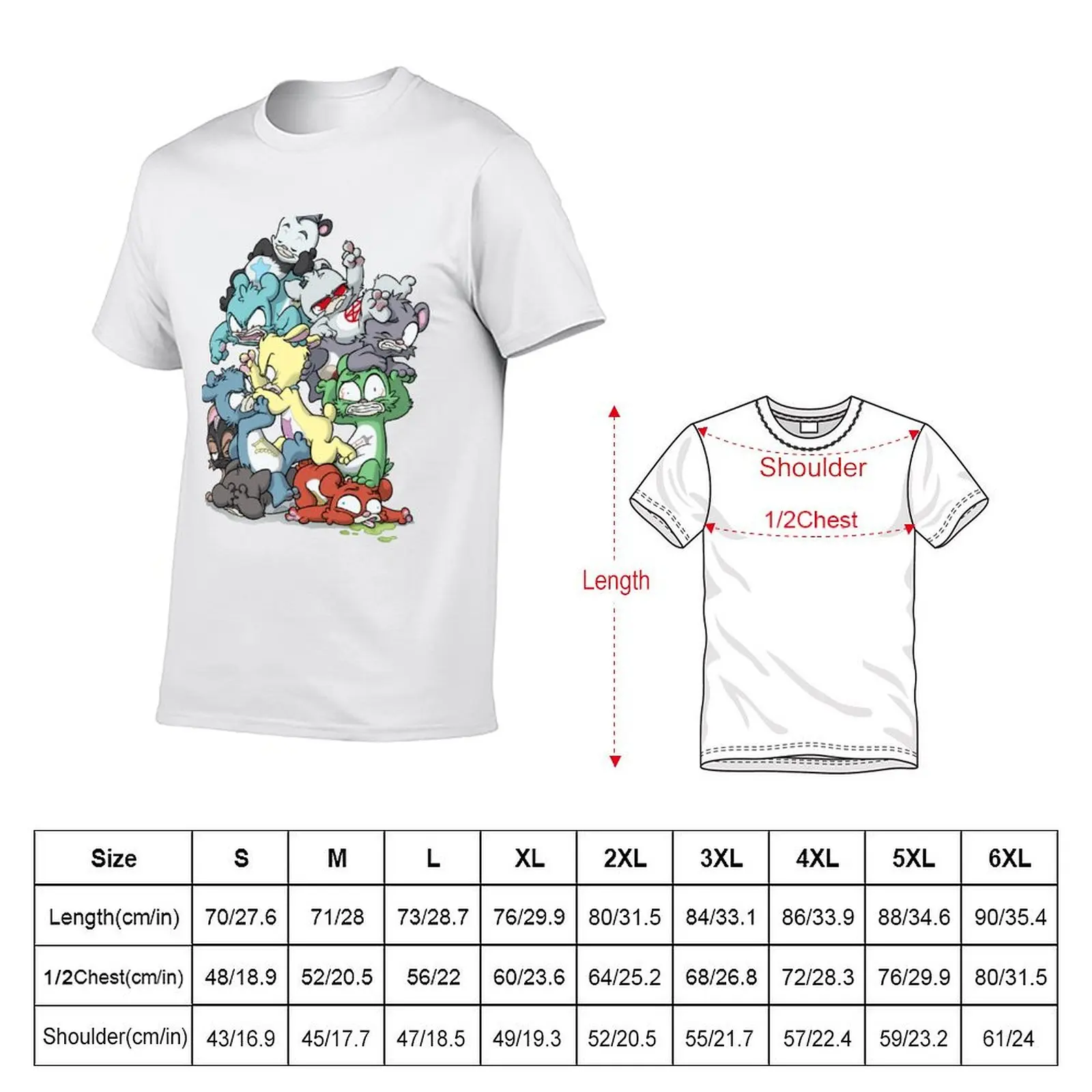 Bear Pile T-Shirt Plus Size Gym Sports T-Shirt