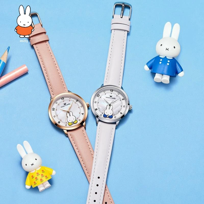 

Брендовые кварцевые часы Miffy Joint, простые студенческие часы, детские мультяшные часы