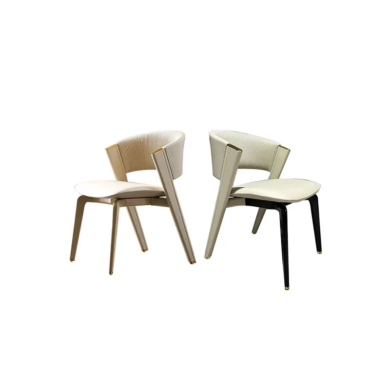 

Italian light luxury dining chairs, home simple backrest stools, hotel negotiation chairs, apartment restaurant, dining table ch