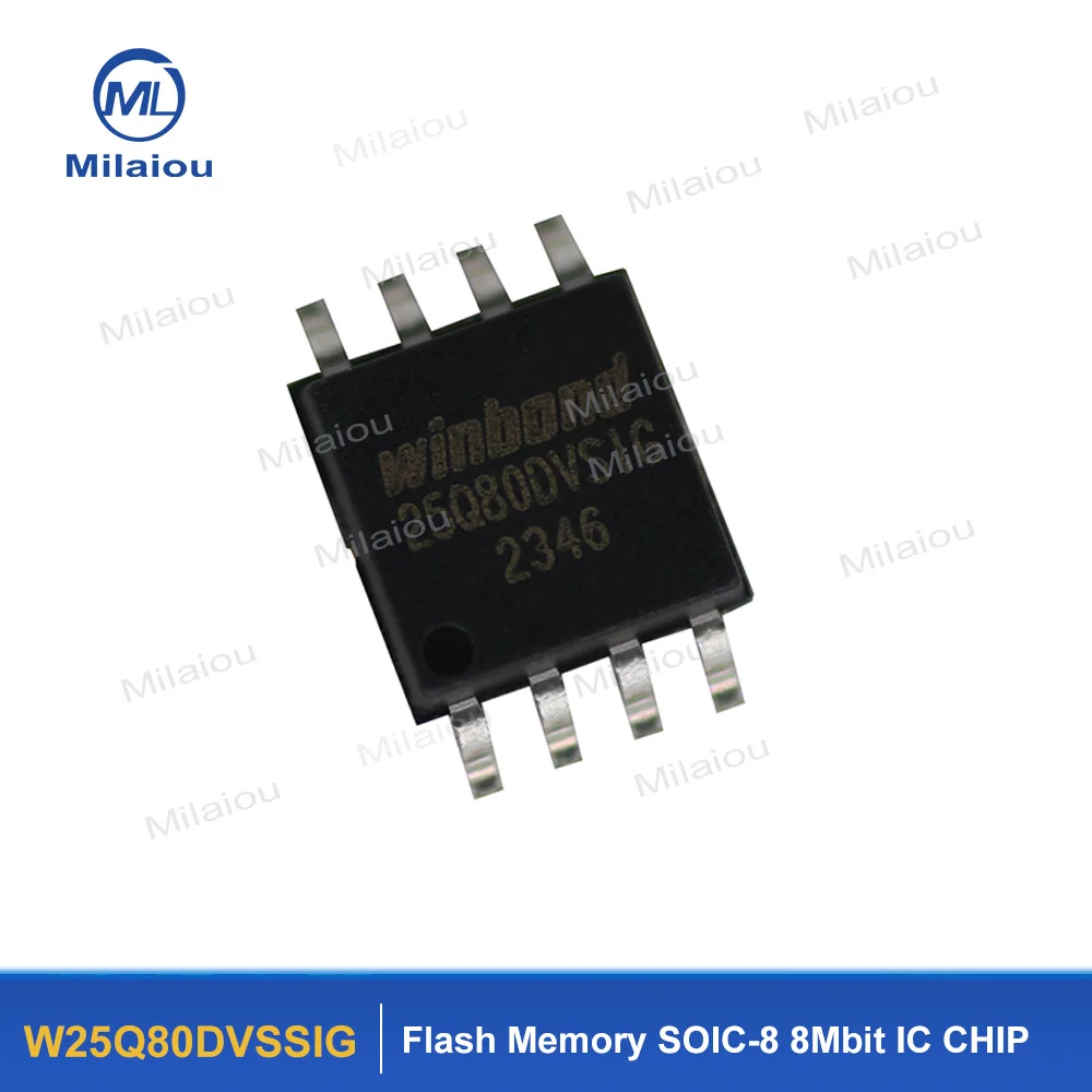 IC Chip Flash Memory W25Q80DVSSIG 8-SOIC 8Mbit Brand New