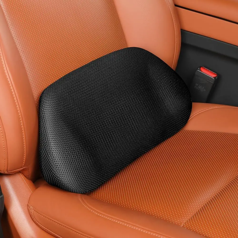 

Ergonomic Lumbar Cushion for Office, Gaming, and Car Seats - Memory Foam with Mesh Fabric Support