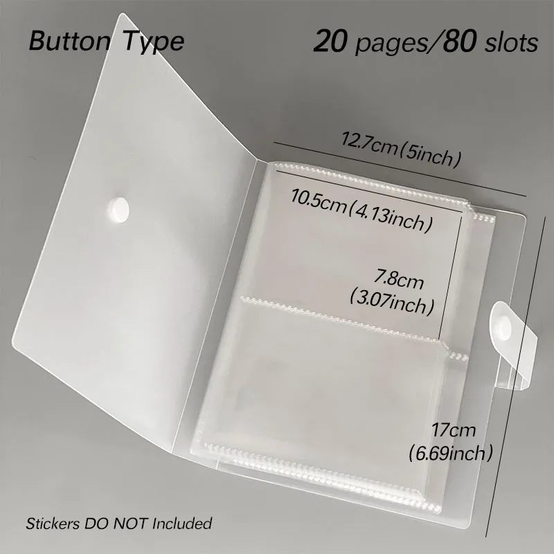 80/240 slots nagelstickers opbergboek grote capaciteit tentoonstelling fotoalbum kaartpakket knoptype manicure sticker notebook