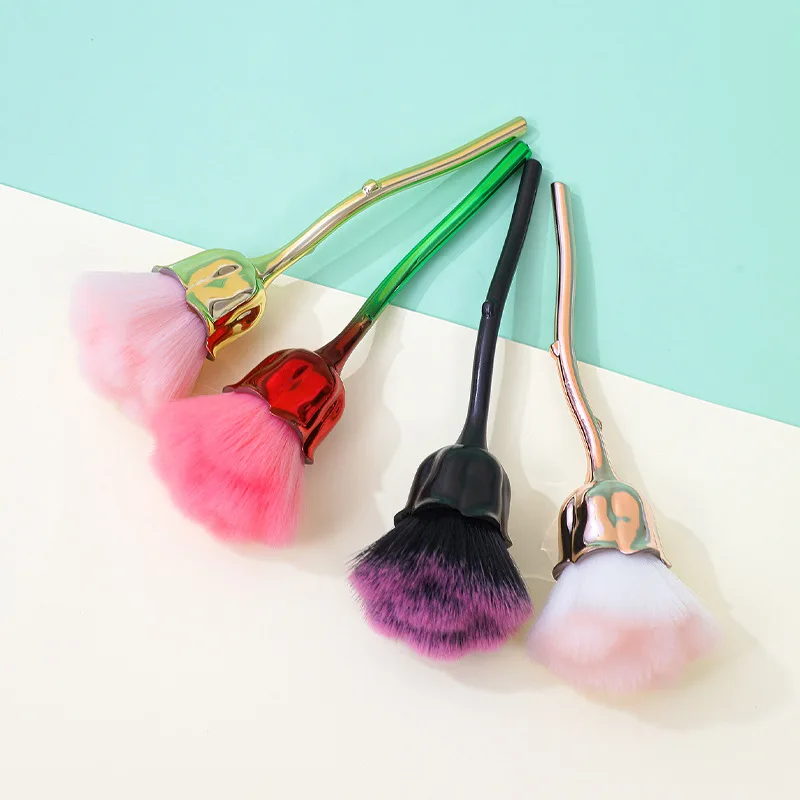 Rose Gold Makeup Brush Set, Foundation Brush & Blush Brush | Premium Soft Synthetic Bristles | Flawless Face Makeup Application