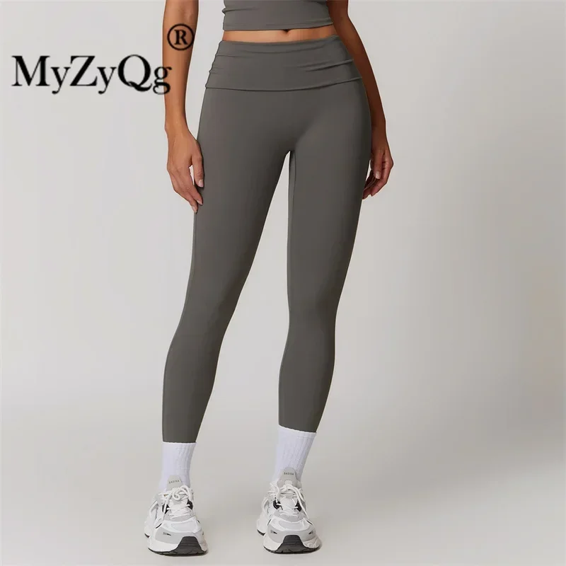 MyZyQg Women Tight-fitting Quick Dry Yoga Pants Flip-flop High Waist Hip-lifting Fitness Leggings Outside Wear Casual Sweatpants