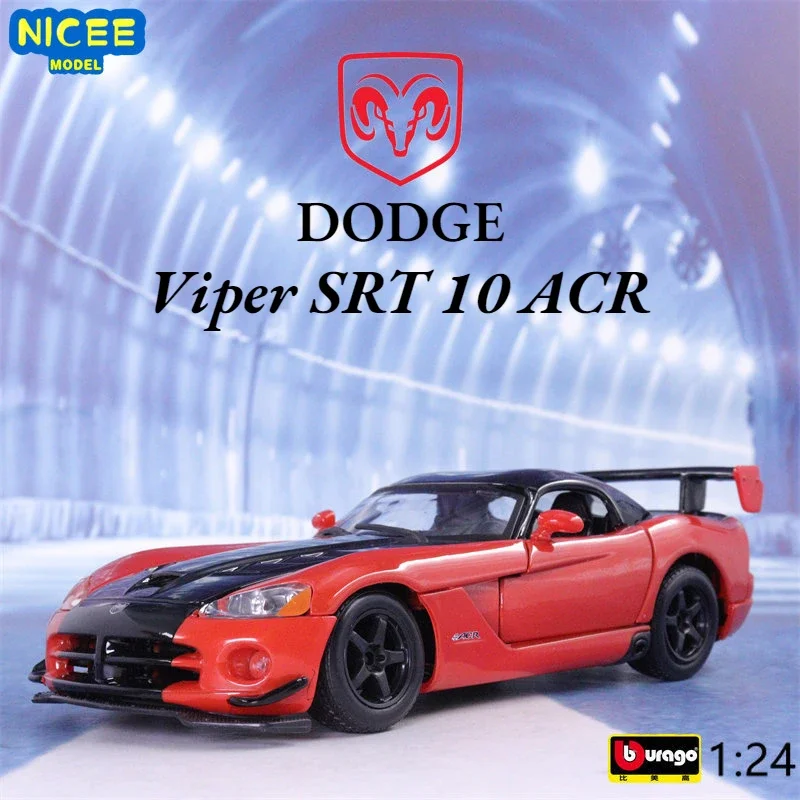 

Модель автомобиля из сплава Bburago 1:24 Dodge Viper SRT 10 ACR, декоративная Коллекционная Игрушечная модель, подарок, B706