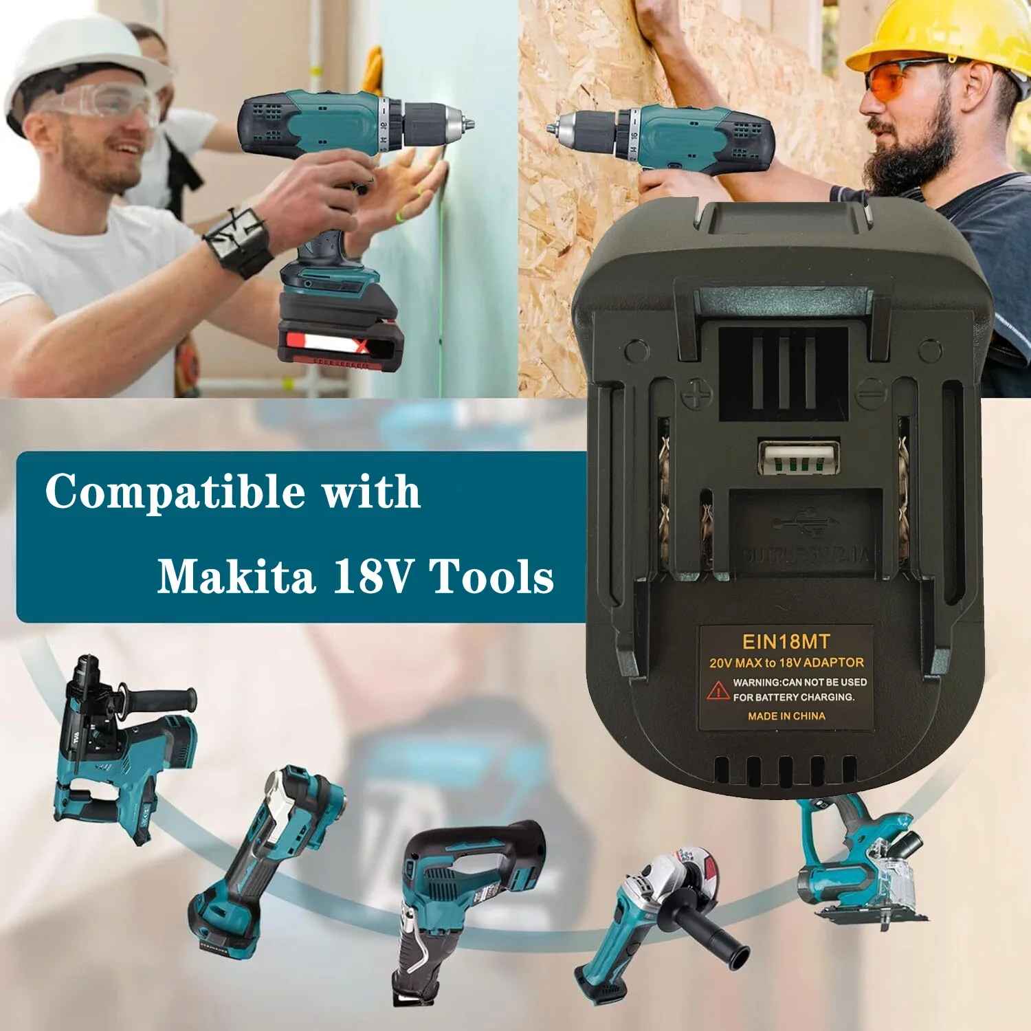 NEUER Akku-Adapter für Einhell 18 V Li-Ionen-Akku-Konverter für Makita 18 V Lithium-Akku, Elektrowerkzeuge für Makita 18 V-Werkzeug