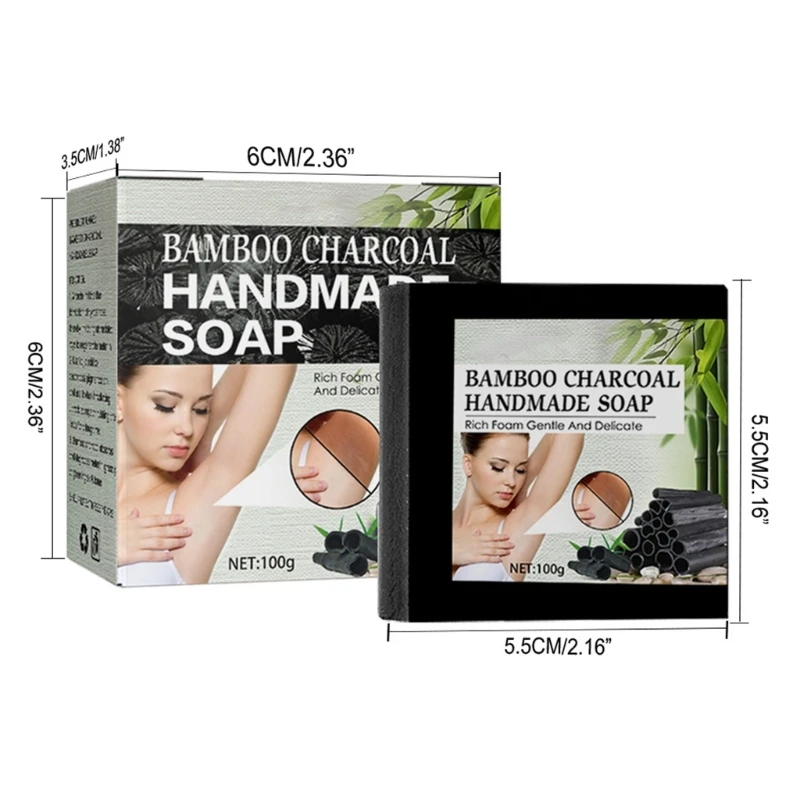 Thanh xà phòng than tre tự nhiên Làm sáng xà phòng dưỡng ẩm Loại bỏ hắc tố