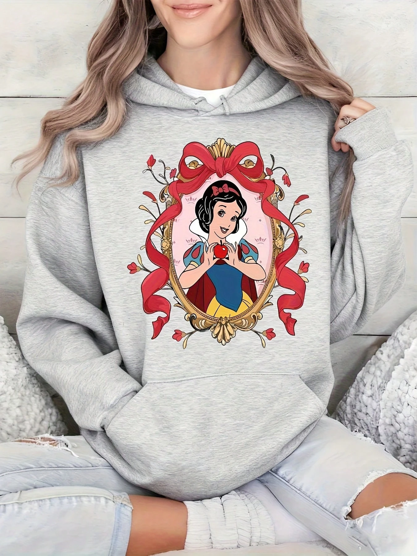 

Женская белоснежная толстовка с капюшоном Disney унисекс, осенне-зимняя флисовая толстовка с капюшоном на каждый день для улицы на любой случай