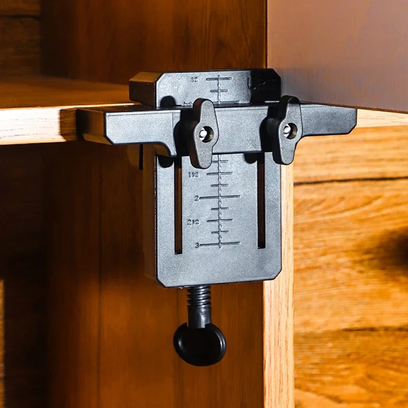 ABS Plastic Cabinet Door Mounting Jig, Multipurpose Hidden Door Installation Clamp & Leveler Tool for Floor Cabinet