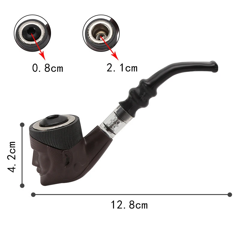 

New type handheld tobacco pipe, wooden curved pipe, herbal grinder, portable cleaning pipe, cigarette accessories, filter pipe