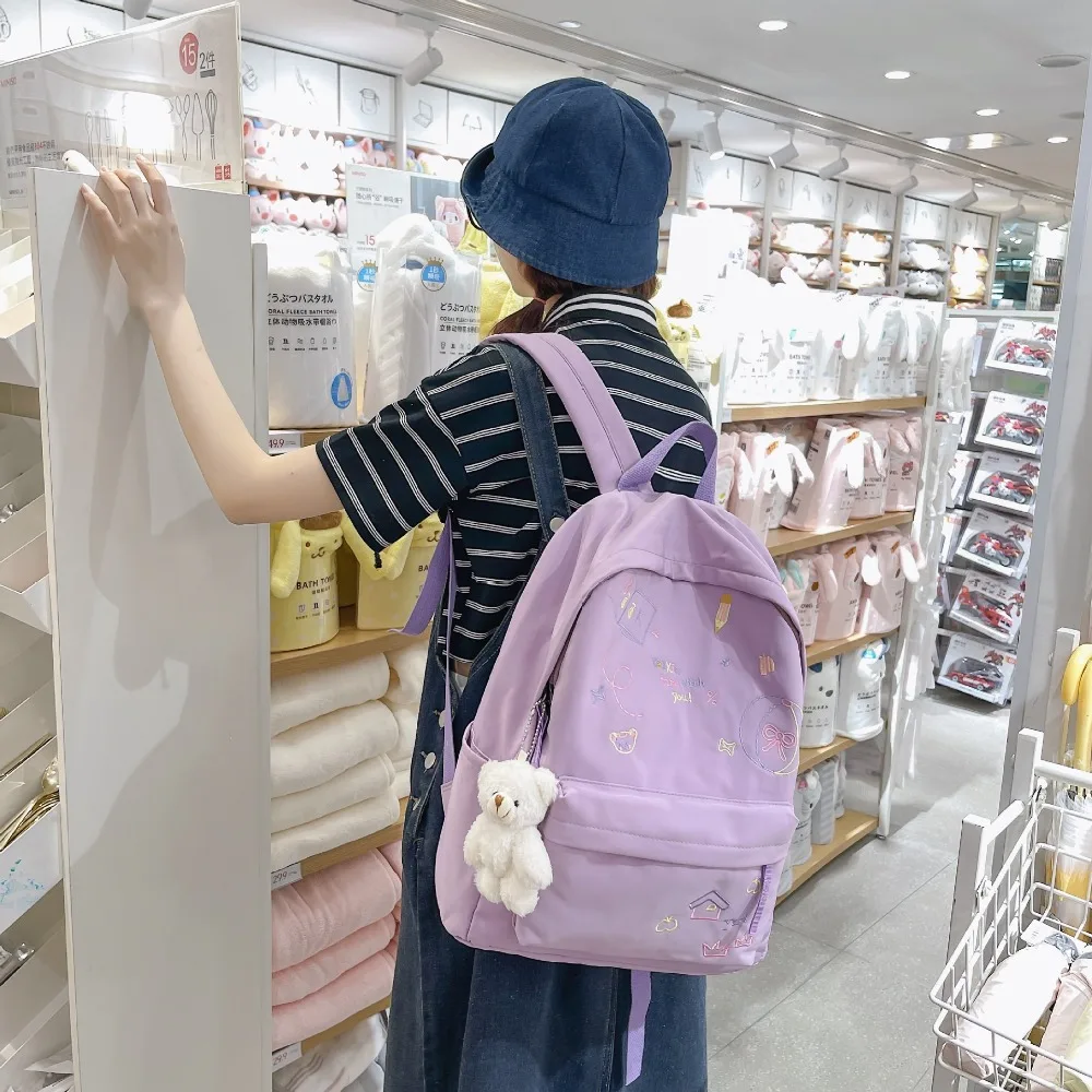 

Korean version of ulzzang teenage girl heart cute backpack for junior high school girls, Japanese original Sufeng