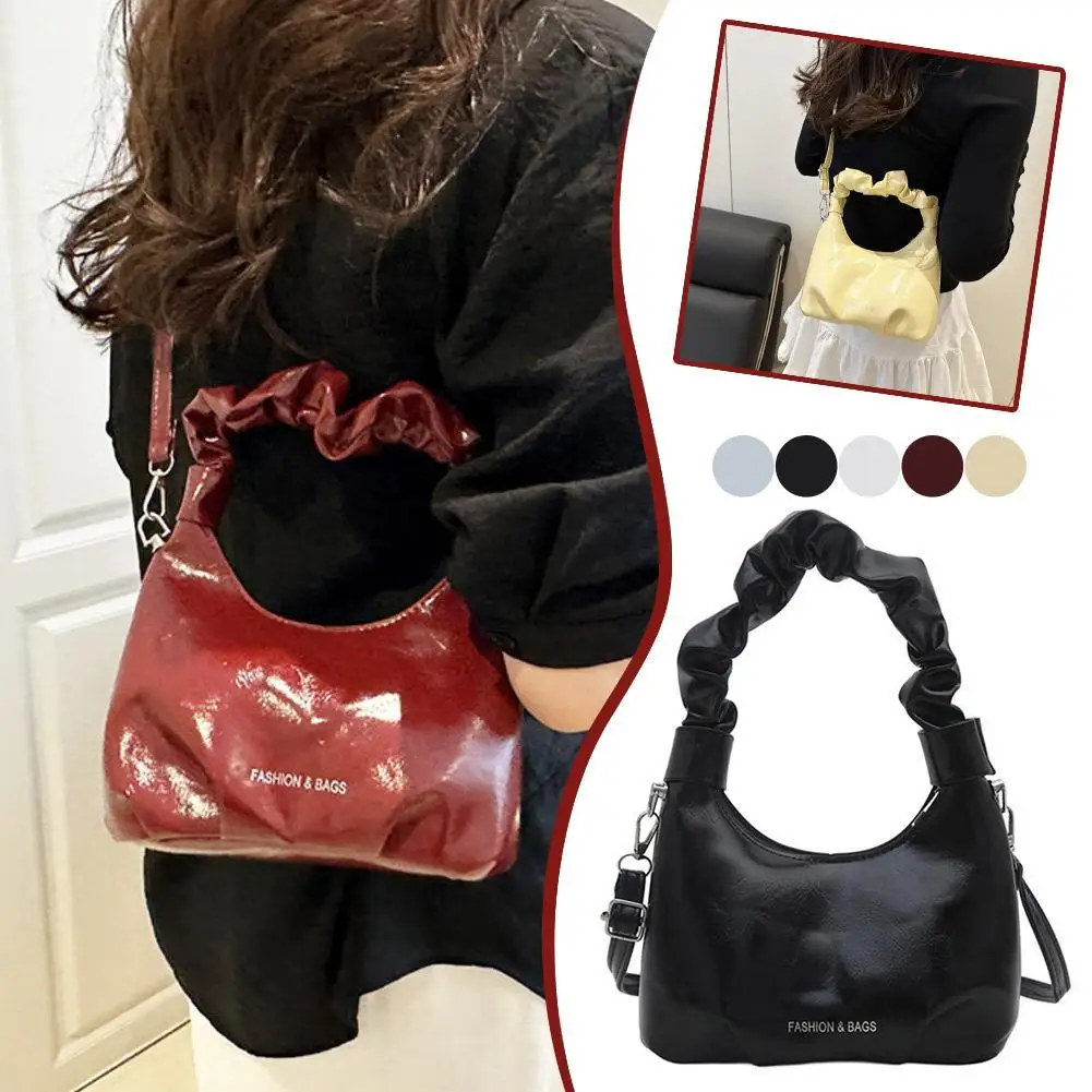 

Fashionable Casual Crossbody Bag Korean Style Female Handbag Luxury Trendy Wrinkled Crossbody Purse For Women