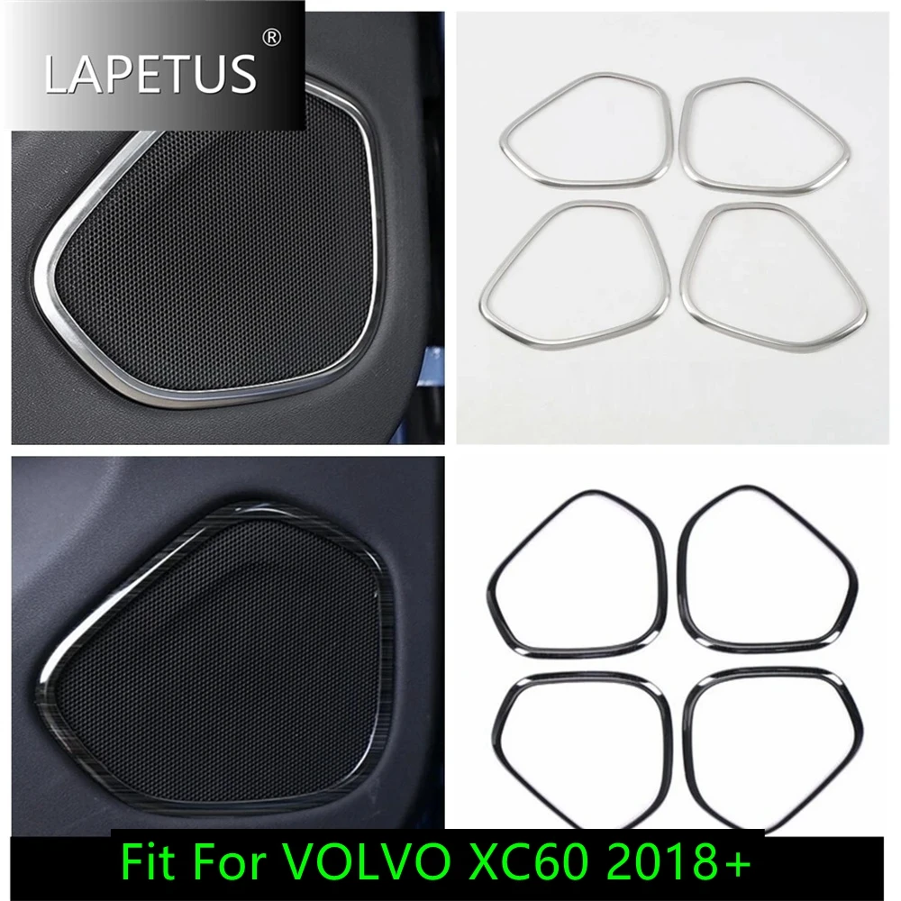 

Carbon Fiber Look Auto Door Stereo Speaker Loudspeaker Audio Sound Molding Cover Kit Trim Accessories For VOLVO XC60 2018 - 2024
